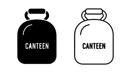 Canteen icons with transparent background