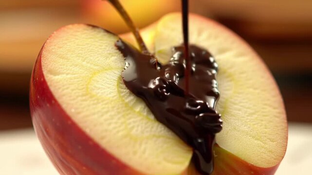 apple with chocolate