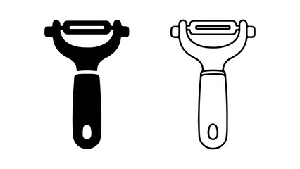 Kitchen peeler with transparent background