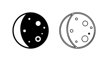 Planet phases with transparent background