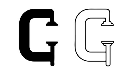 Letter g outline with transparent background