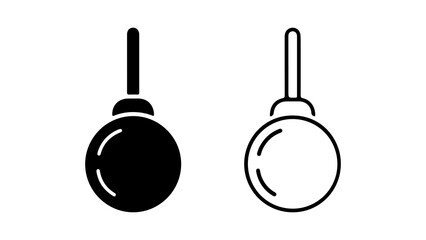 Frying pan icon with transparent background