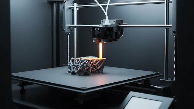 3D Printing Advanced Geometric Object Time Lapse showcasing the fabrication process