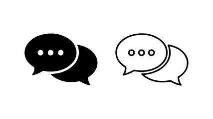 Chat bubbles with dots with transparent background