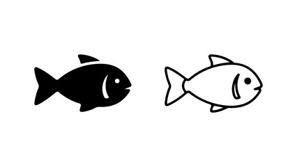Two fish icons with transparent background