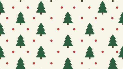 Fototapeta premium Festive trees seamless pattern wallpaper for desktop
