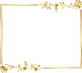 frame with leaves gold border Golden Border Warm Color Frame	
