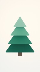 Fototapeta premium Minimalist geometric tree mobile wallpaper