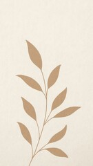 Minimalist botanical leaf mobile wallpaper