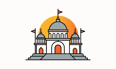 Majestic Dome Building Illustration