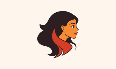 Woman Side Profile Illustration