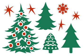 Bright and cheerful Christmas tree decorations