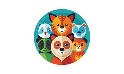 Cute Animal Group Portrait