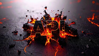 Explosive API Concept with Lava and Fire Elements