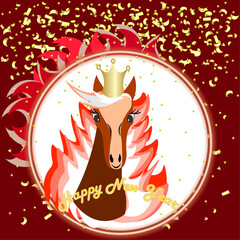  A fiery horse in a fiery frame