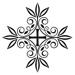 Ash Wednesday black color design, solid white background (6).eps