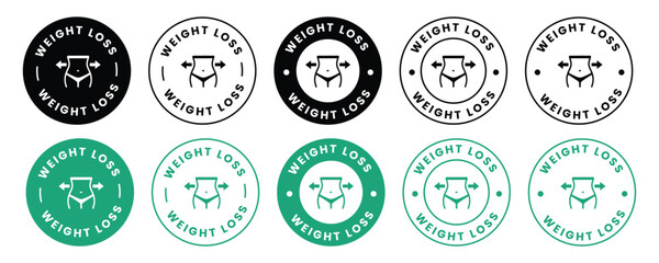 weight loss badge logo, vector illustration