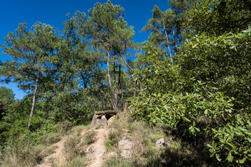Necròpolis of Ceuró, medium Neolithic, close to the church of Sant Julià de Ceuró, Solsones, Catalonia, Spain