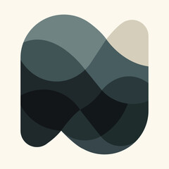 Modern Abstract Layered Waves