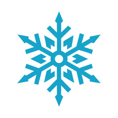 snowflake christmas icon in detailed vector style icon