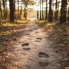 path in autumn forest