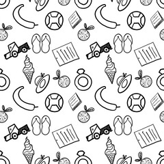 seamless pattern with christmas icons