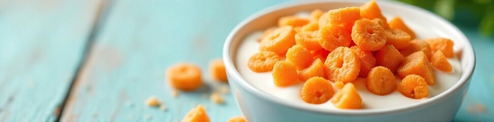 Delicious and Healthy Carrot Cereal Breakfast Vibrant Orange Carrots in Creamy Milk, Ready to Enjoy a Quick and Nutritious Morning Meal