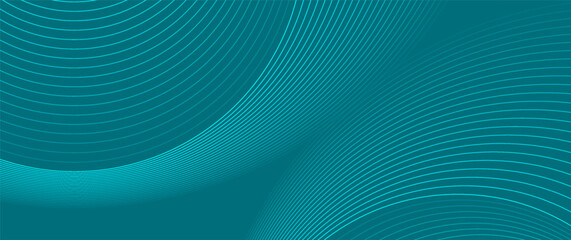 Fototapeta premium Cyan blue minimal lines abstract futuristic tech background