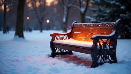 Cozy Heated Outdoor Bench Perfect Winter Relaxation in Parks, Gardens, or Patios. Enjoy Warmth and Comfort on Chilly Days with Durable, Long-Lasting Construction.