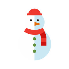 snowman with scarf christmas icon