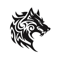 Ornamental Floral Design A classic black and white floral design element featuring elegant, curved leaves and intricate detailing. Perfect for use in decorative borders, logos