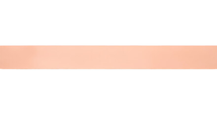 Ribbon banner, curve badge, label, title box, clip art, png isolated on transparent background. A single, horizontal, peach-colored ribbon isolated on a clean white background.