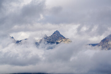 storm clouds over the mountains 