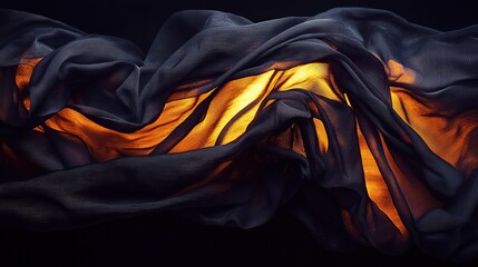 Abstract blue and brown background with wavy lines, fluid shapes and dynamic gradient, elegant design element
