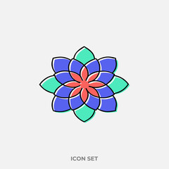 mandala decoration and flower vactor.