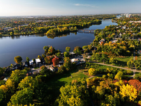 Canadian autumn in Laval, Quebec