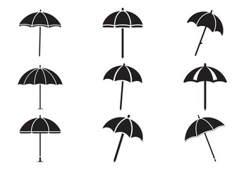 Obraz premium Beach umbrella icon, Beach umbrella solid vector