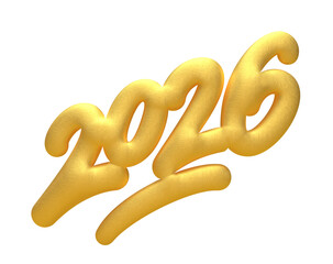 Golden 2026 text for New Year design