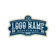 Restaurant Logo Design. Minimalist and Modern. Vector illustration