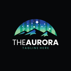 Aurora Logo Design. Minimalist and Modern. Vector illustration