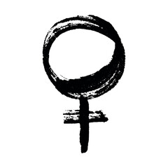 Hand drawn female gender identity icon Symbol used to represent sex and gender