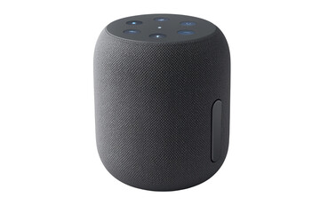 Obraz premium Smart speaker with illuminated controls isolated on a transparent background