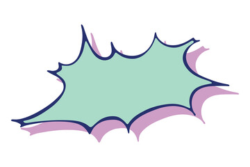 Hand drawn speech bubble Blank empty message box Textbox frame for banners, price tags, stickers, design