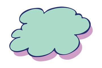 Hand drawn speech bubble Blank empty message box Textbox frame for banners, price tags, stickers, design