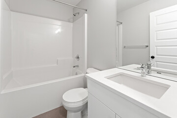 Bathroom with a white toilet and sink