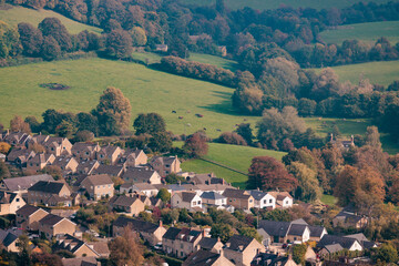 Uley, Small village in Cotswolds, near Dursley. Autumn Travel in United Kingdom