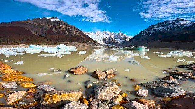 The Sierro Torre Mountain Group. Los Glaciares National Park. Argentina.  
