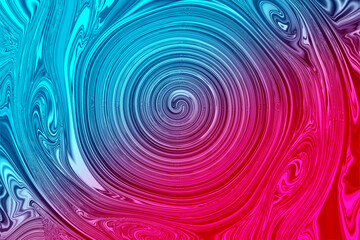 blue and red abstract vortex with spiral in the center
