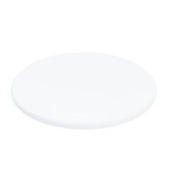 A White Oval Dish on a Transparent Background Isolated Studio Shot