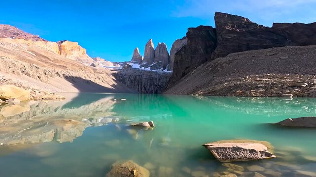 The Torres del Paine Mountain Group. Bernardo O'Higgins National Park. Chile. 